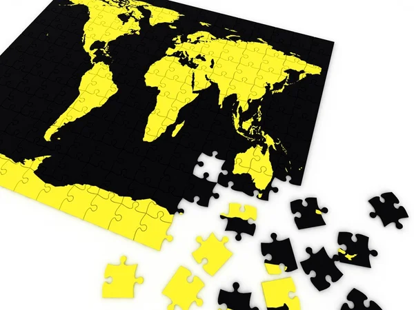 Mapa del rompecabezas del mundo —  Fotos de Stock