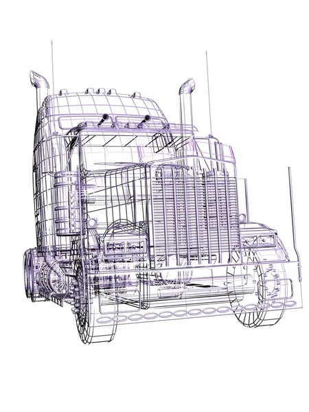 3d truck — Stock Photo, Image