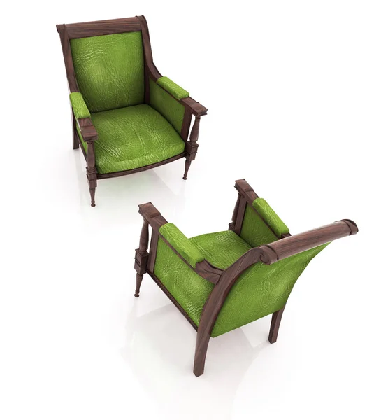 Старые локтевые стулья — стоковое фото