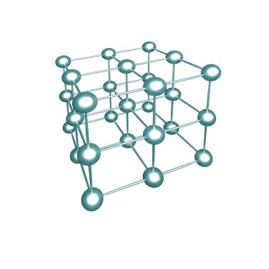 Molecular crystalline lattice clipart