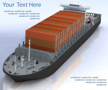 Cargo ship clipart