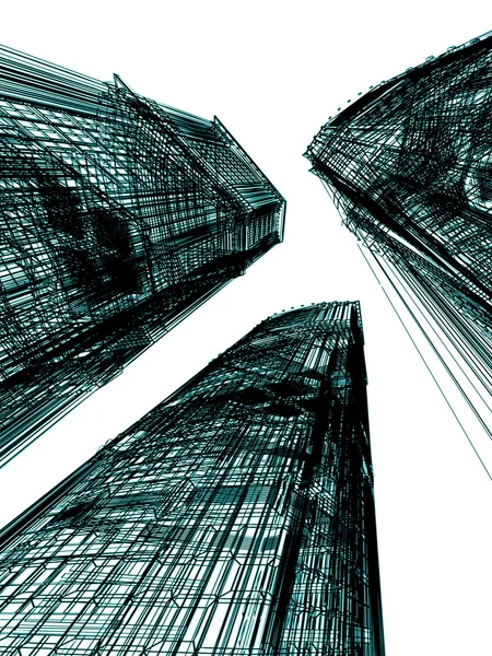 Abstraktní mrakodrapy — Stock fotografie