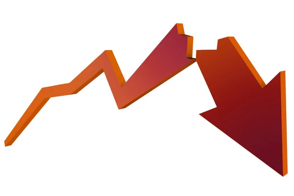 Finances crash diagram — Stock Photo, Image
