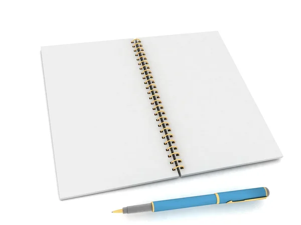 Notebook en pen — Stockfoto