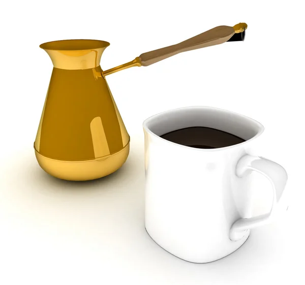 Cup of coffee with a turk — Stock Photo, Image