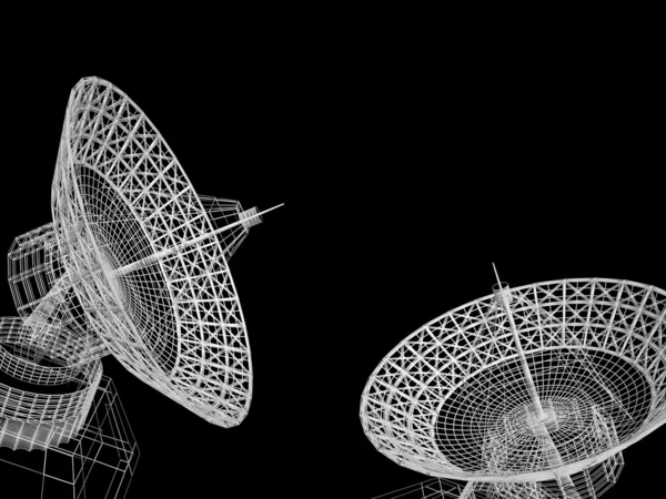 Супутникових антен — стокове фото