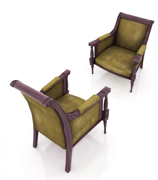Oude elleboog-stoelen — Stockfoto