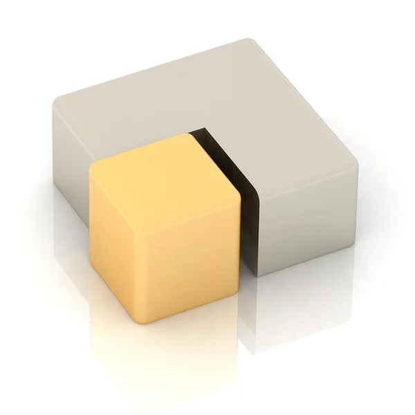 Кубический трёхмерный пирог — стоковое фото
