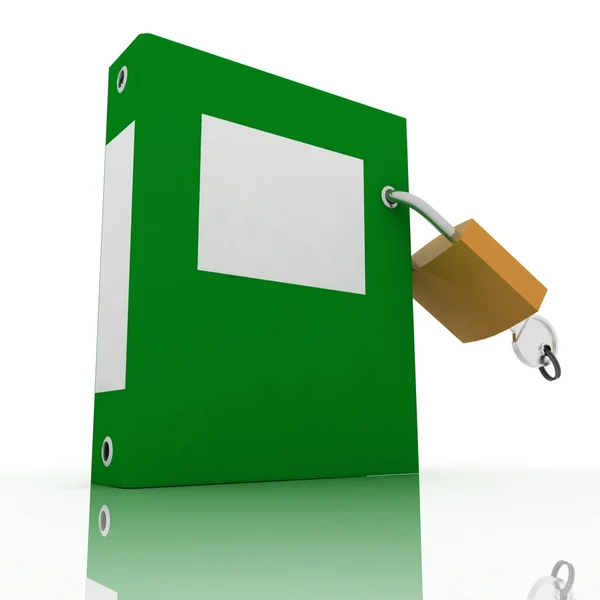 Folder with the lock — Stock Photo, Image