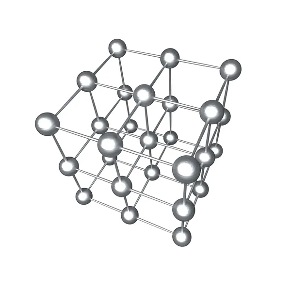 Moleculaire kristallijne lattice — Stockfoto