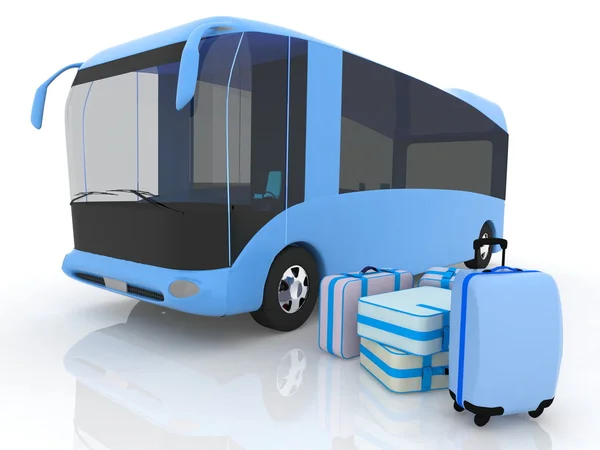 Autobus i bagażu — Zdjęcie stockowe