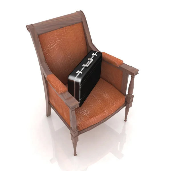高価な椅子であるブリーフケース — ストック写真