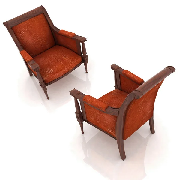 Старые локтевые стулья — стоковое фото
