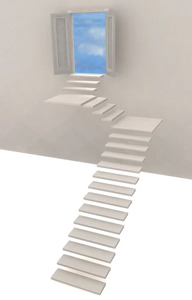 Лестница и дверь в рай — стоковое фото