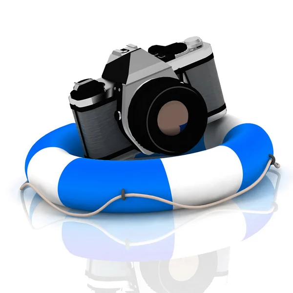Photo camera at lifeline — Stock Photo, Image