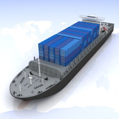 Cargo ship clipart