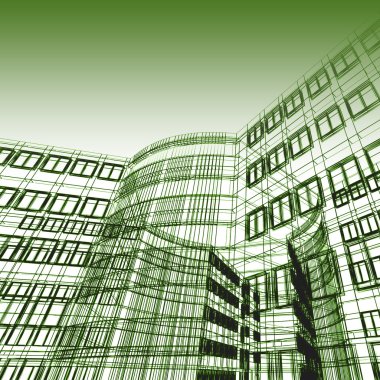 Abstract modern architecture clipart