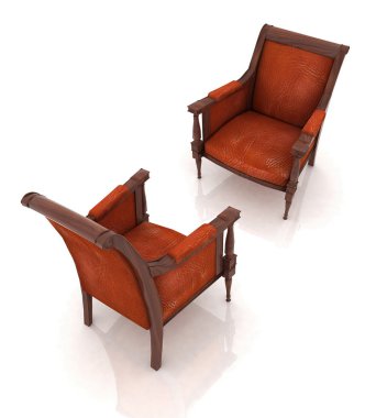 Old elbow-chair clipart