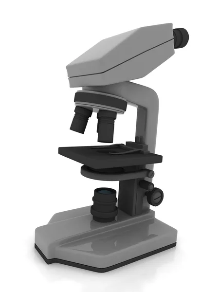 Mikroskop isolerad på vit — Stockfoto