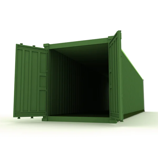Открытый грузовой контейнер — стоковое фото