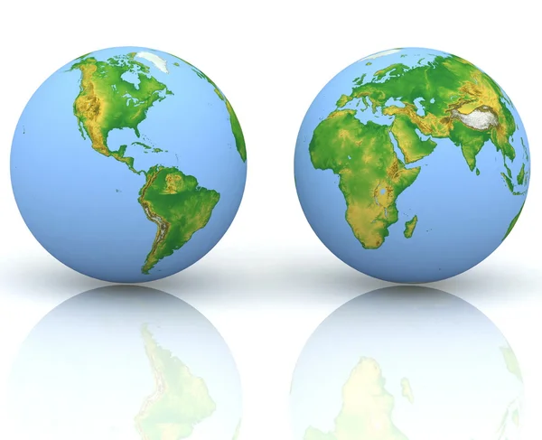 Two globes — Stock Photo, Image