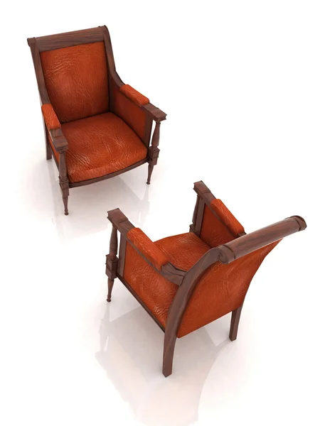 Gamla armbåge-stolar — Stockfoto