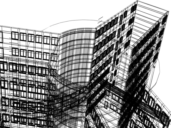 Construcción arquitectónica 3D — Foto de Stock