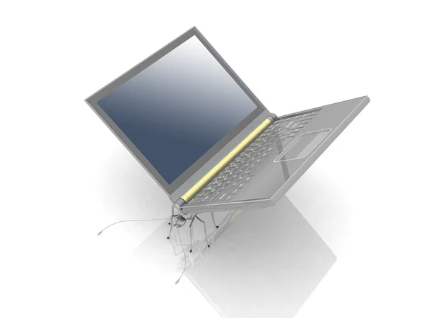 Liknar en insekt laptop — Stockfoto