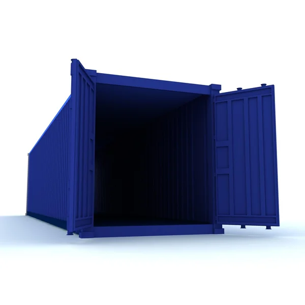 Открытый грузовой контейнер — стоковое фото