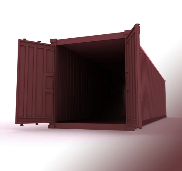 Open cargo container — Stockfoto