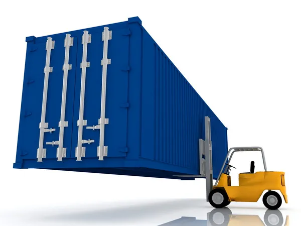 Loader liften container — Stockfoto