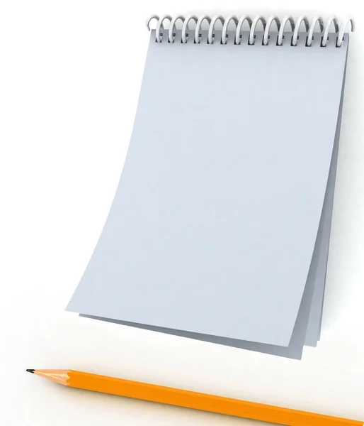 Zápisník a tužku — Stock fotografie