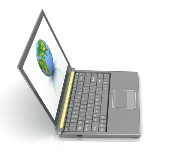 Laptopy na białym tle — Zdjęcie stockowe