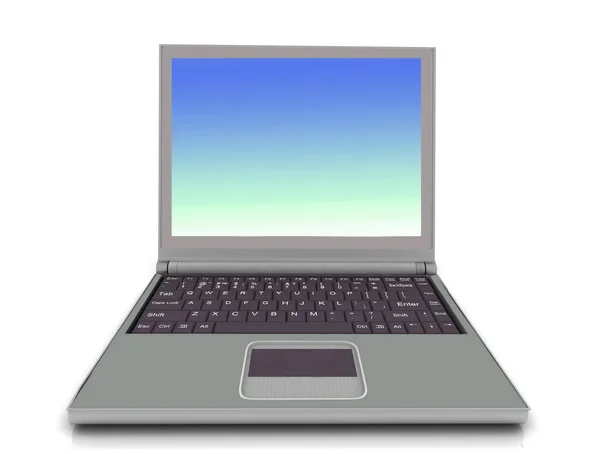 Laptop a fehér háttér — Stock Fotó