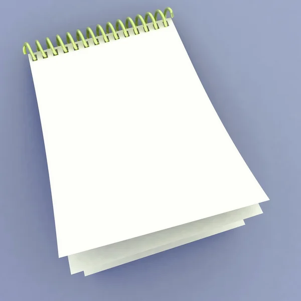 Geïsoleerde 3d beeld notebook — Stockfoto