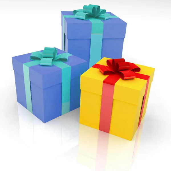 Boxes of gifts — Stock Photo, Image