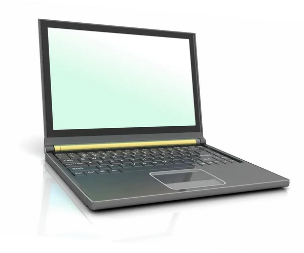 Laptop no fundo branco — Fotografia de Stock