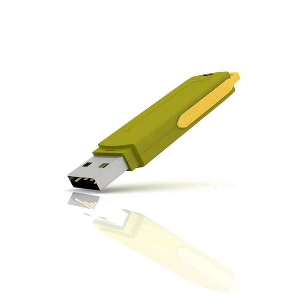 USB-Speicherlaufwerk isoliert auf weiß — Stockfoto
