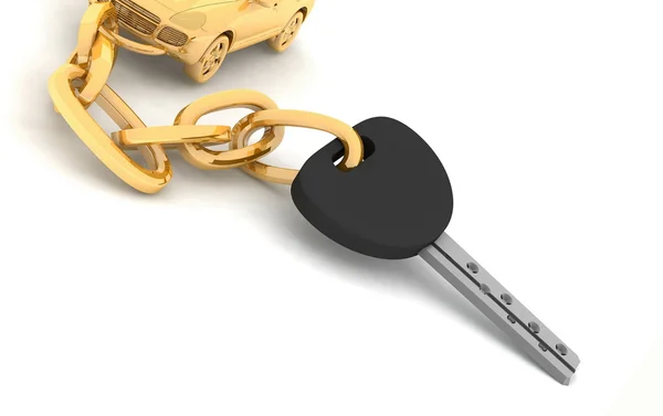 stock image Car key on the white background