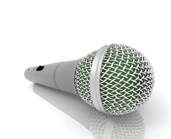 Microfoon op witte achtergrond — Stockfoto