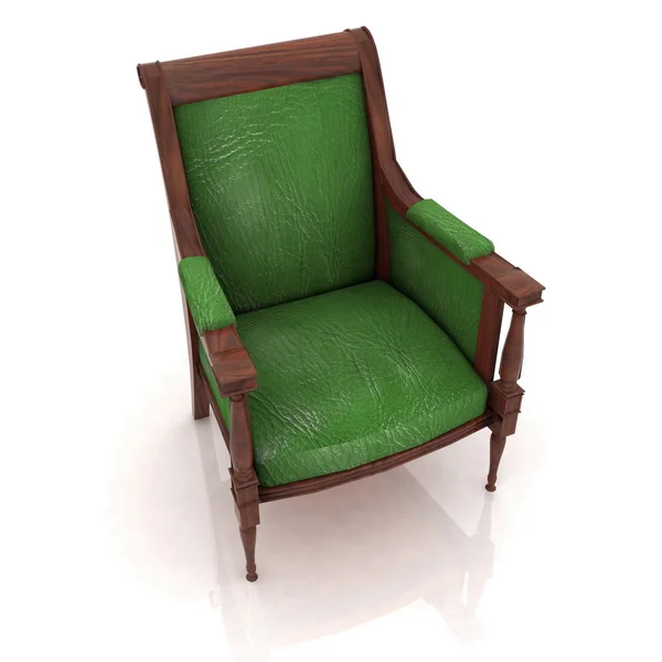 Close up view of the old elbow-chair — Stock Photo, Image
