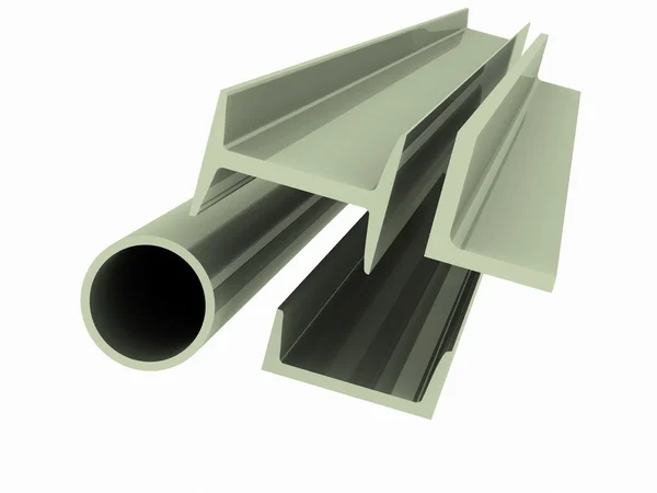 High technology background - steel profiles — Stock Photo, Image