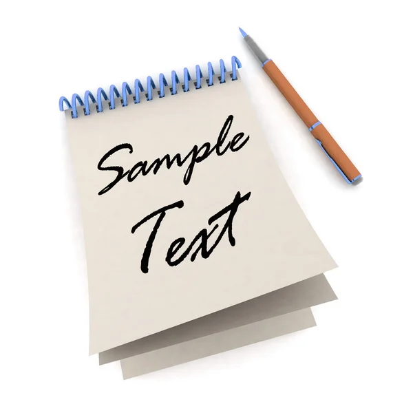 Notepad and pen on a white background — Stock Photo, Image