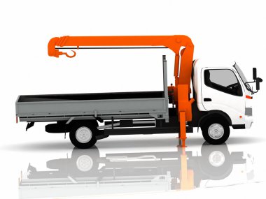 Tow truck of cars clipart