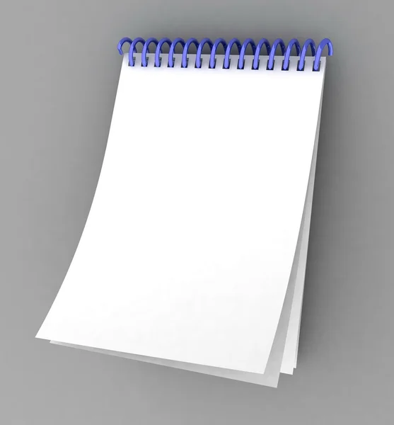 Blank spiral notebook — Zdjęcie stockowe