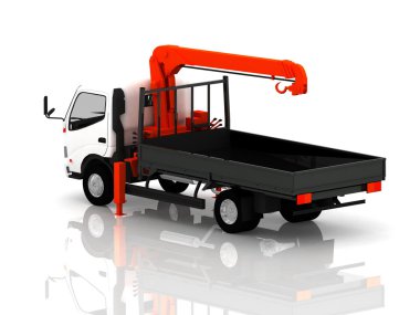 Tow truck of cars clipart