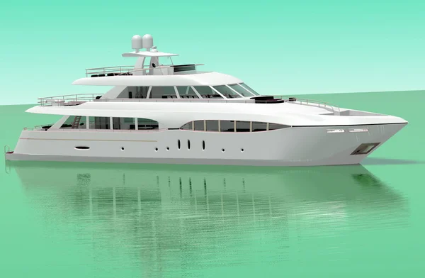 White pleasure yacht — Stock Photo, Image