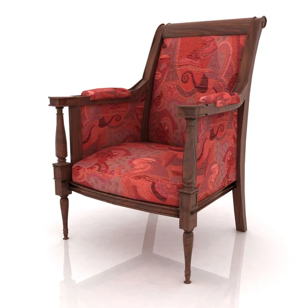 Закрыть вид на старое локтевое кресло — стоковое фото