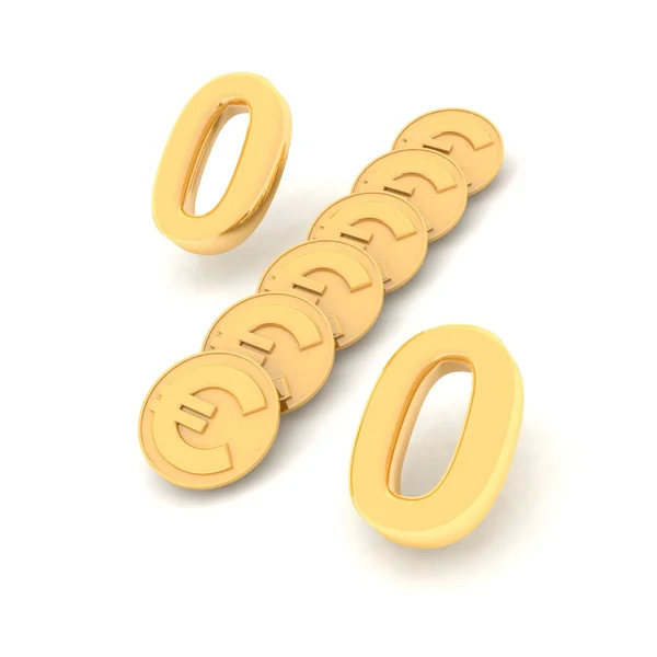 Gold-Cent-Münze Euro — Stockfoto