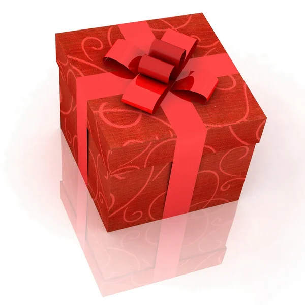 Gift box on a white background — Stock Photo, Image